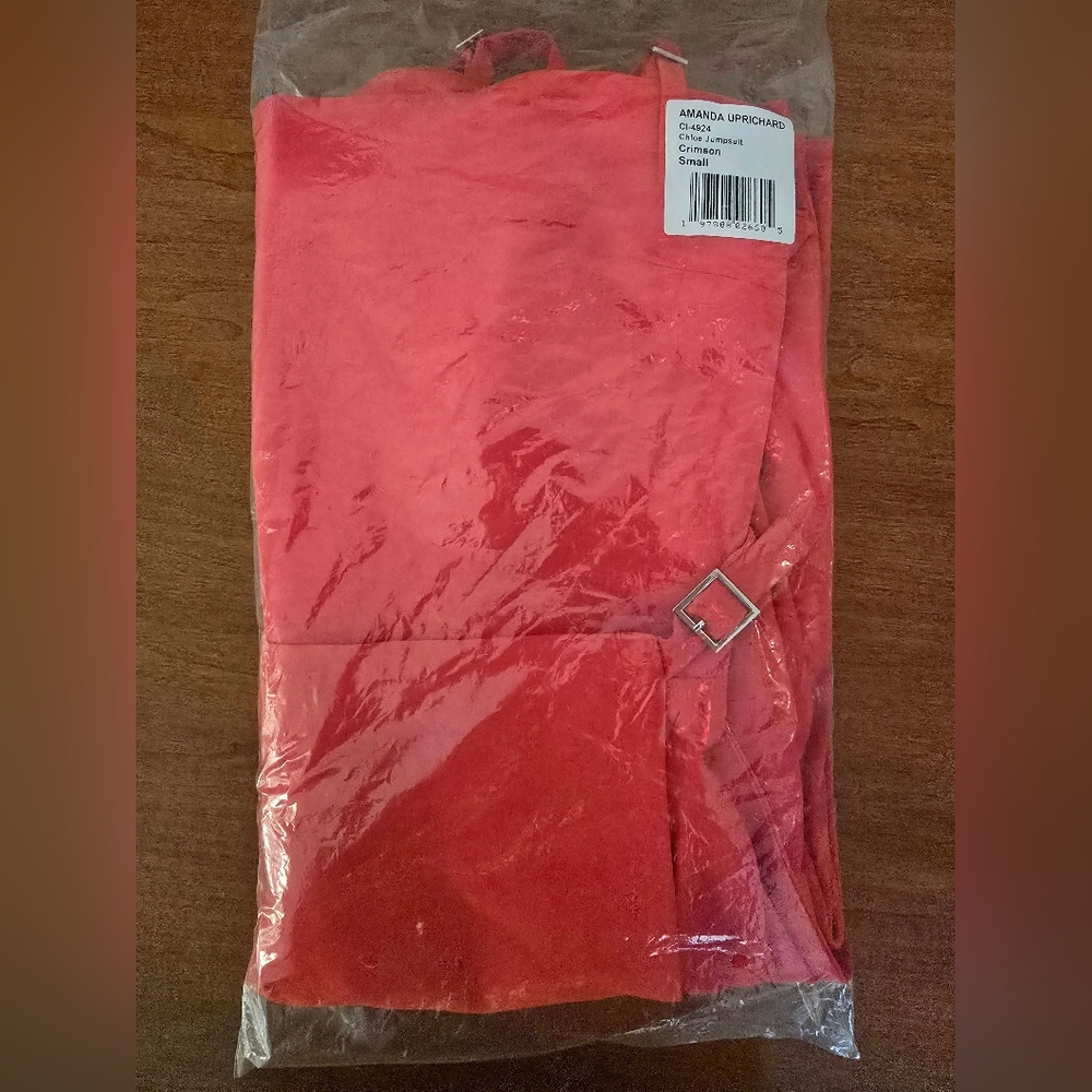 Amanda Uprichard Chloe Jumpsuit – Bright Crimson Red | Size Small | NWT - Picture 11 of 12